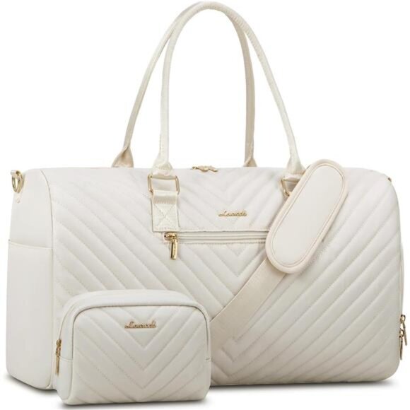 Duffle Bag with Shoe Compartment, light Beige - Picture 1 of 6